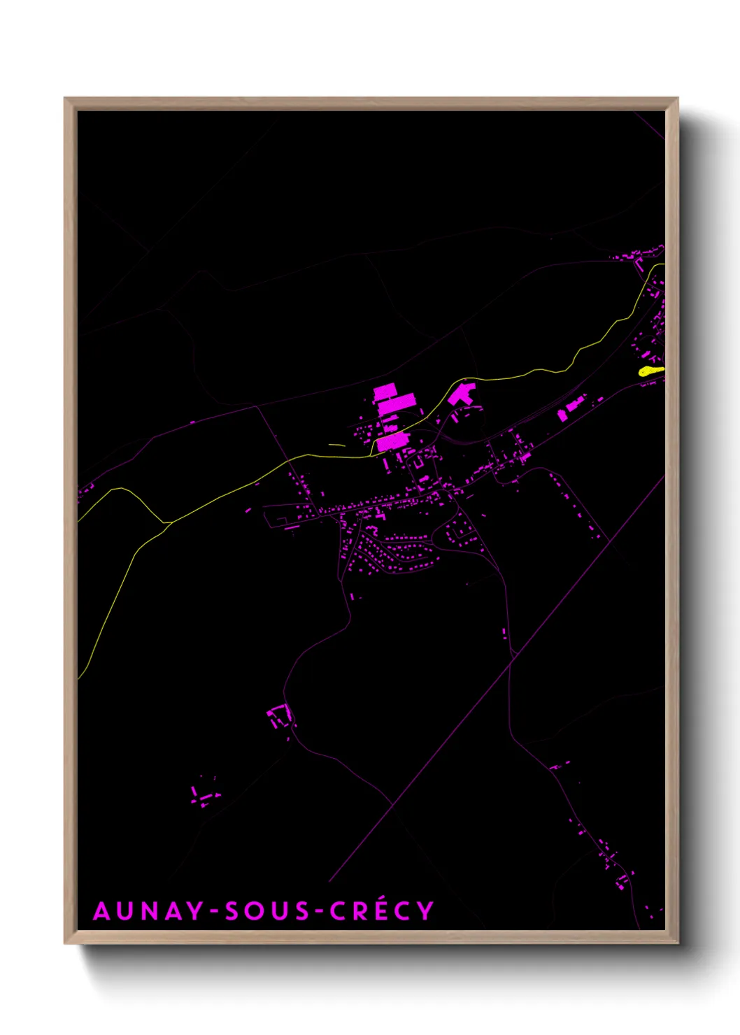 Un poster carteAunay-sous-Crécy