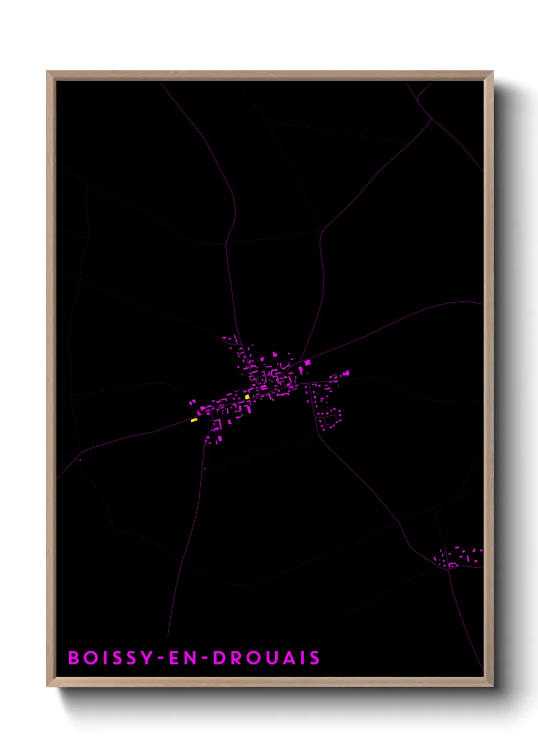 Une affiche de carte sur Boissy-en-Drouais