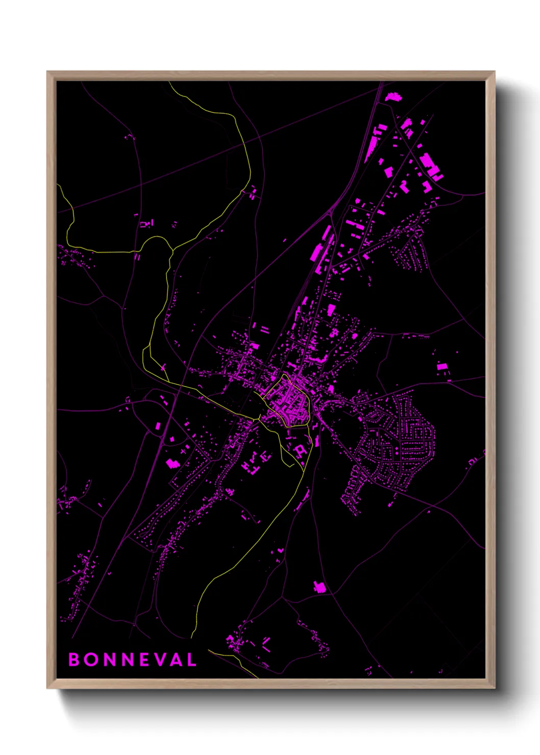 Une affiche de carte sur Bonneval