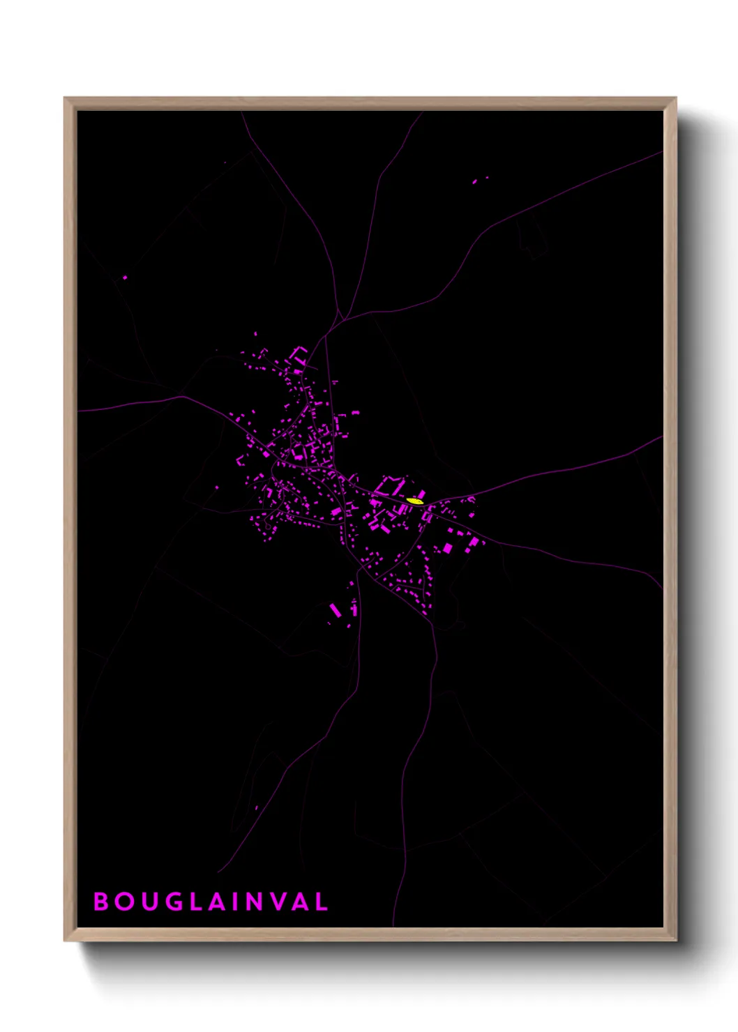 Une affiche de carte sur Bouglainval