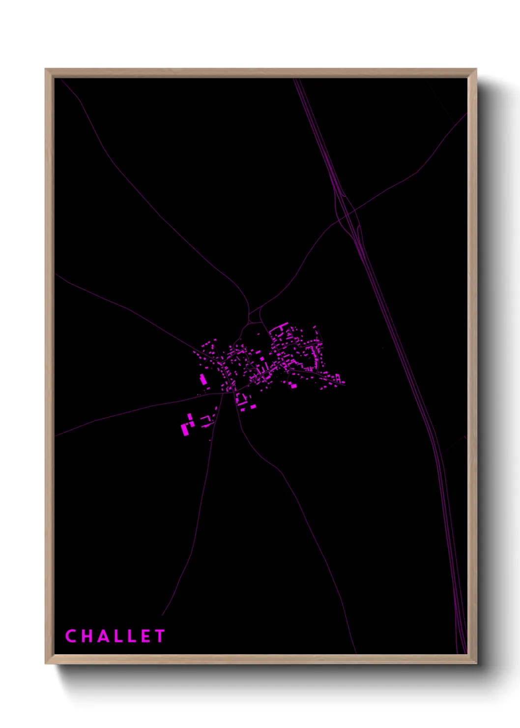 Une affiche de carte sur Challet