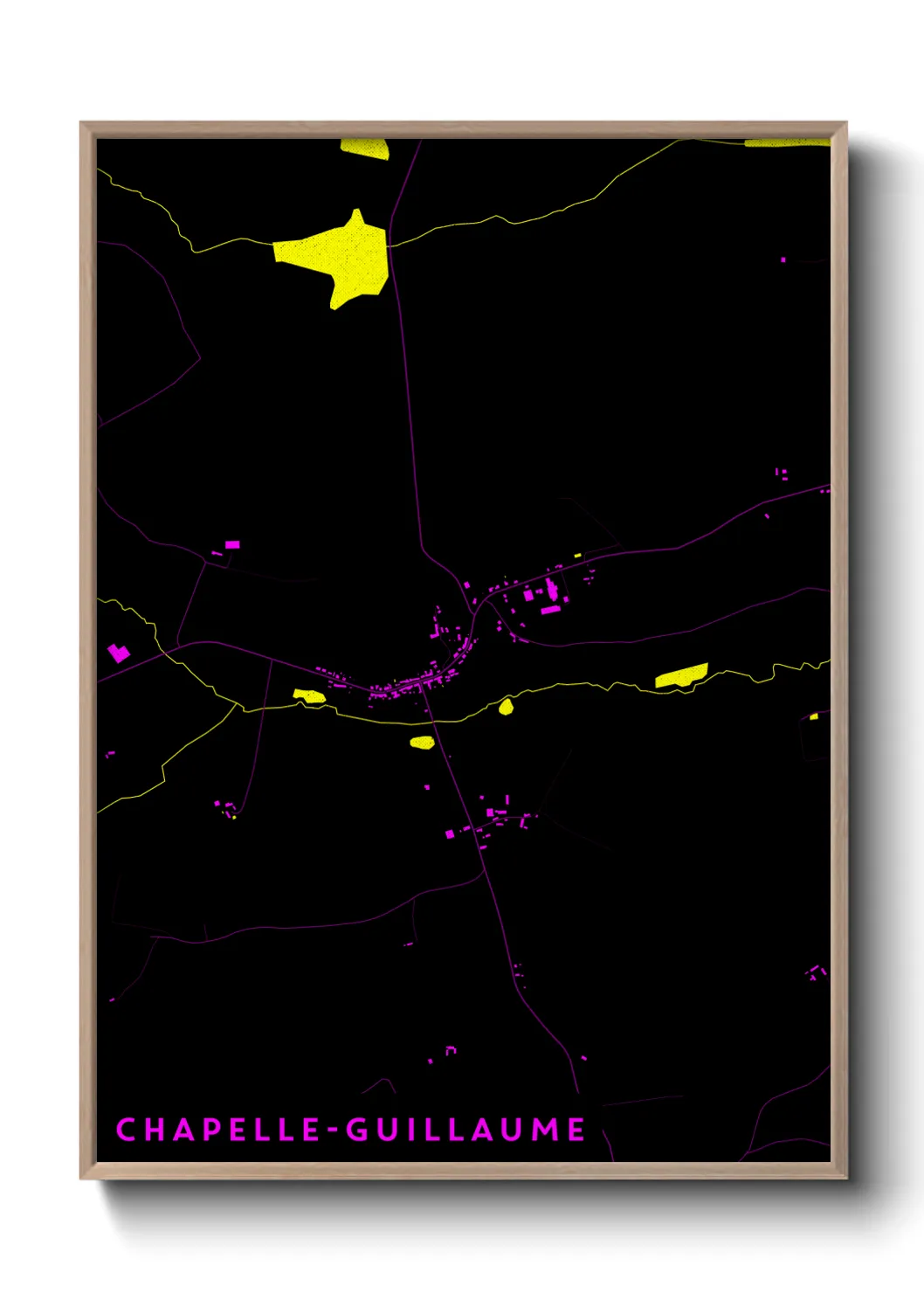 Une affiche de carte sur Chapelle-Guillaume