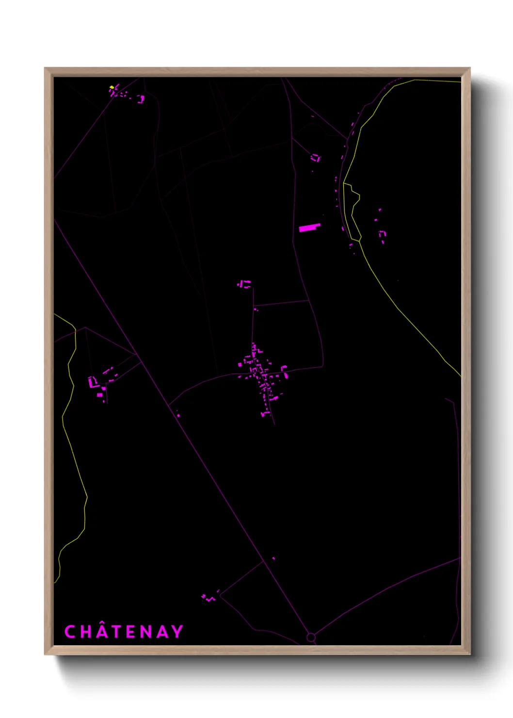 Une affiche de carte sur Châtenay
