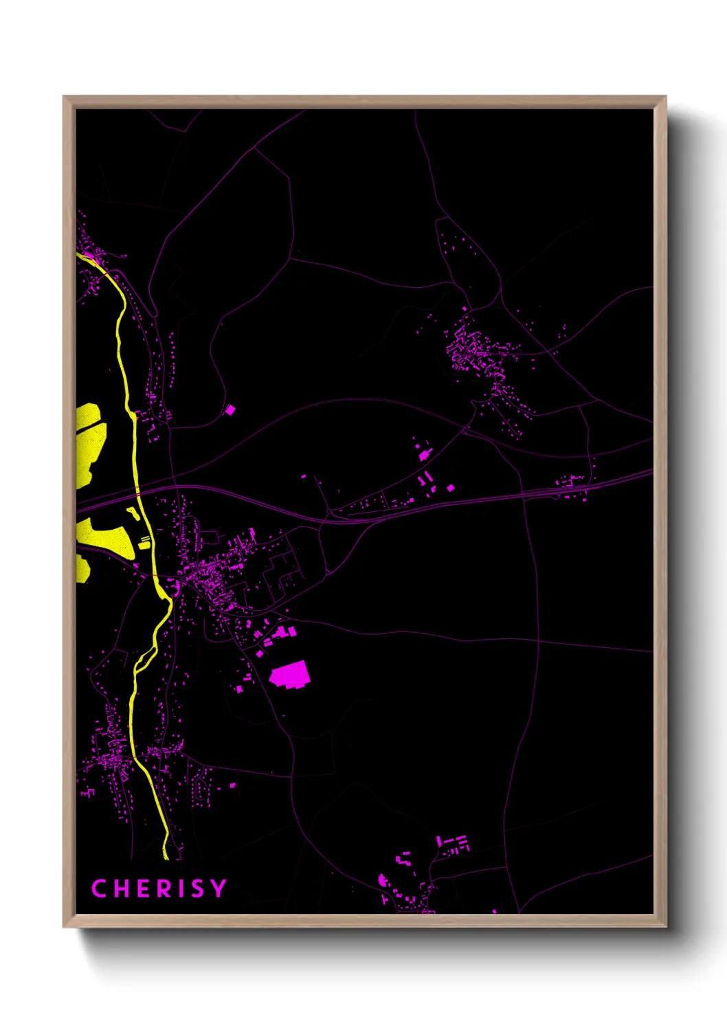 Une affiche de carte sur Cherisy