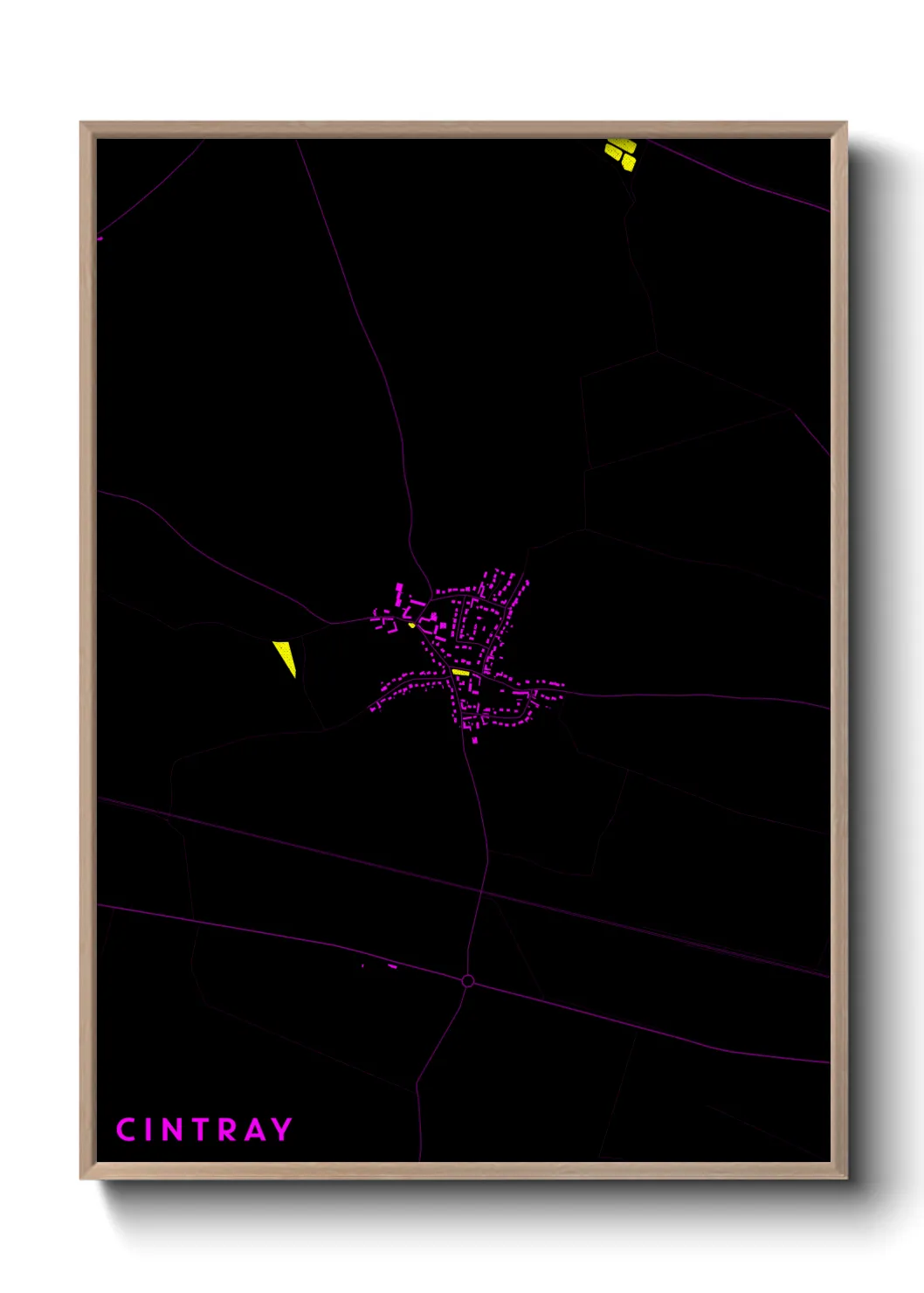 Une affiche de carte sur Cintray