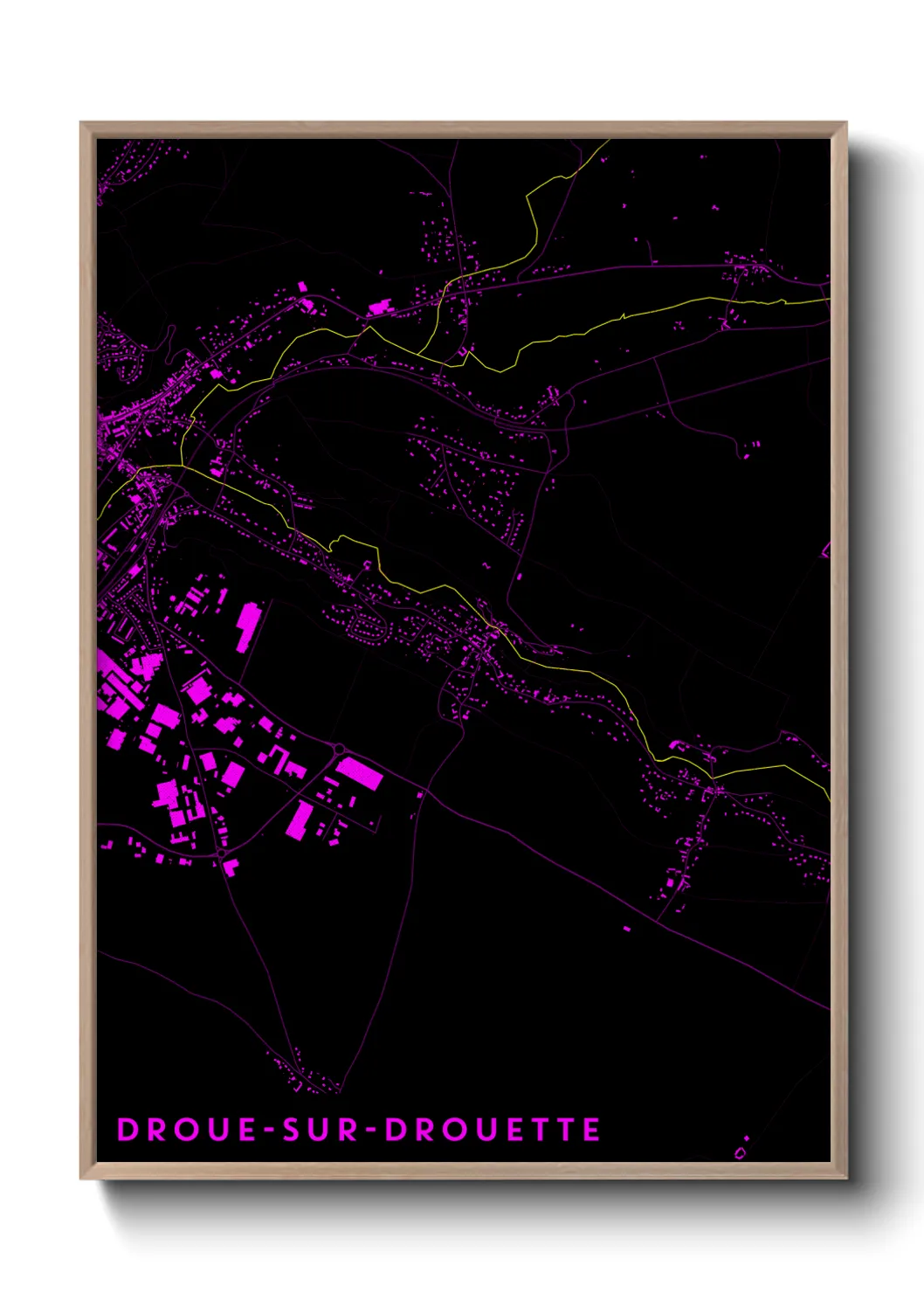 Une affiche de carte sur Droue-sur-Drouette
