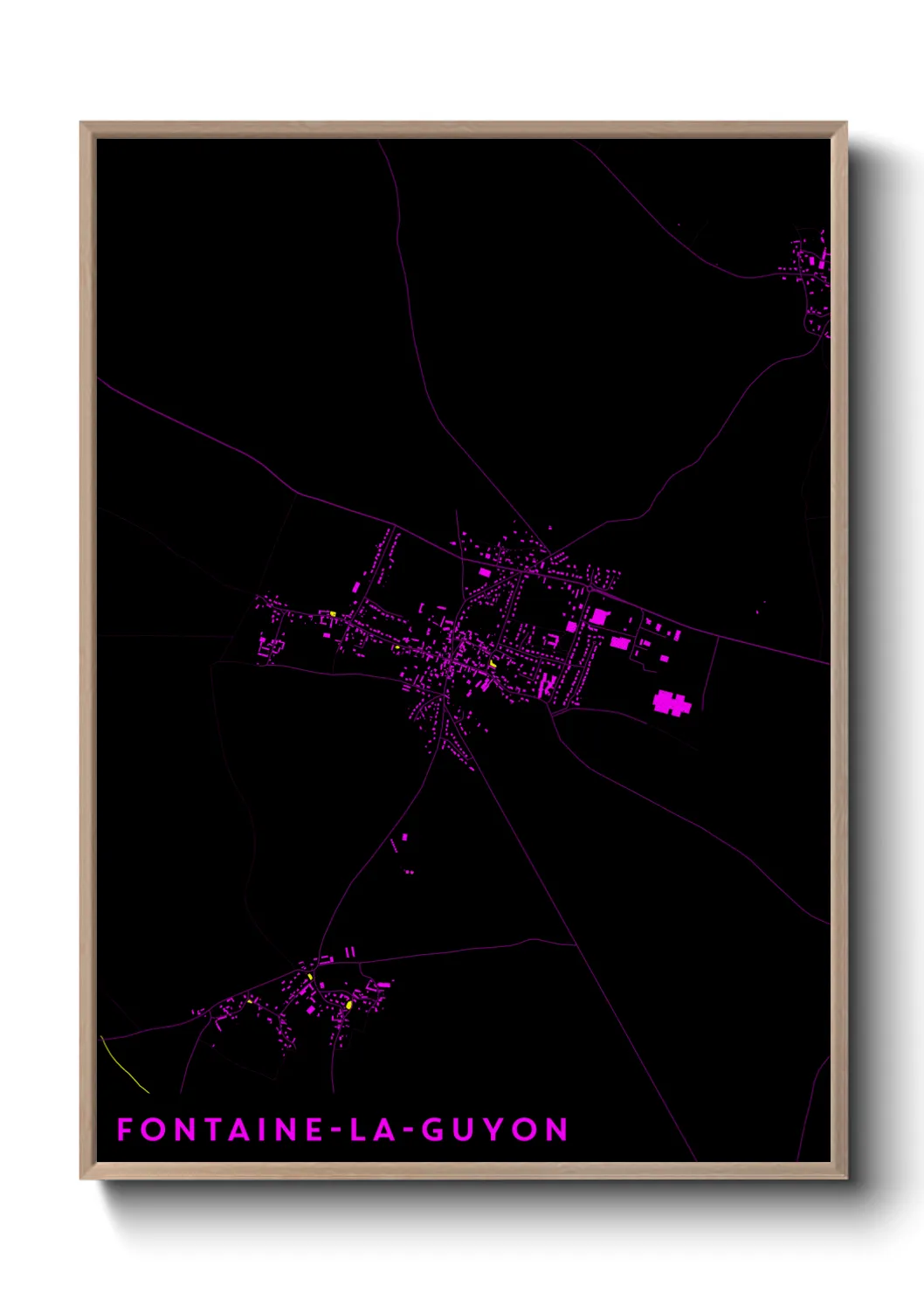 Une affiche de carte sur Fontaine-la-Guyon