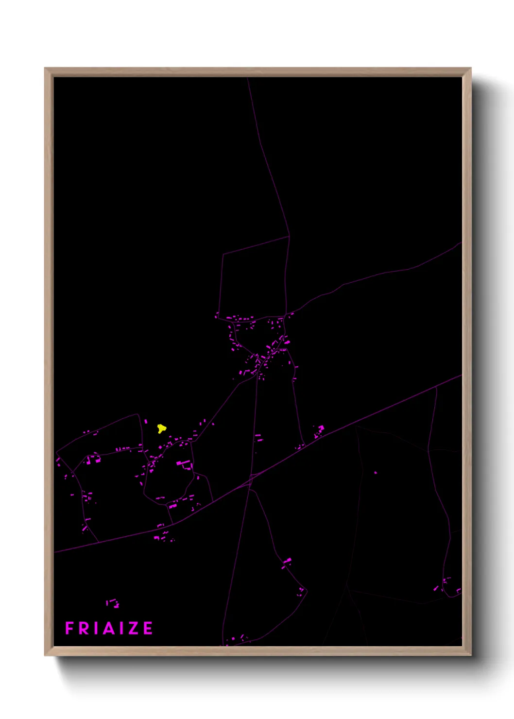 Une affiche de carte sur Friaize