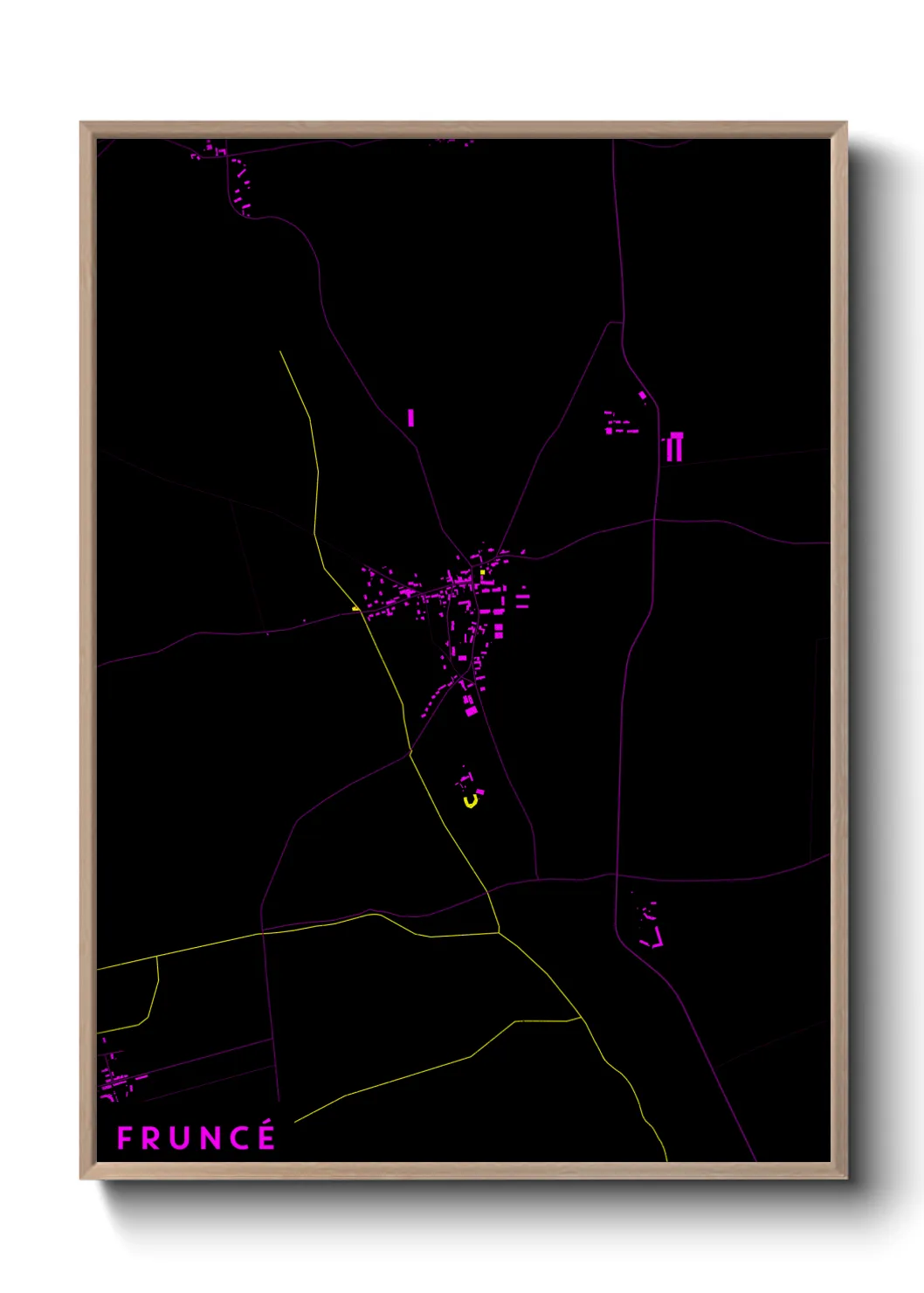 Une affiche de carte sur Fruncé