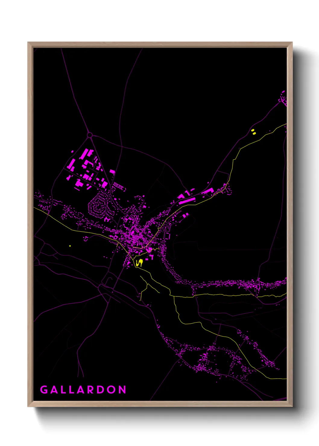 Une affiche de carte sur Gallardon
