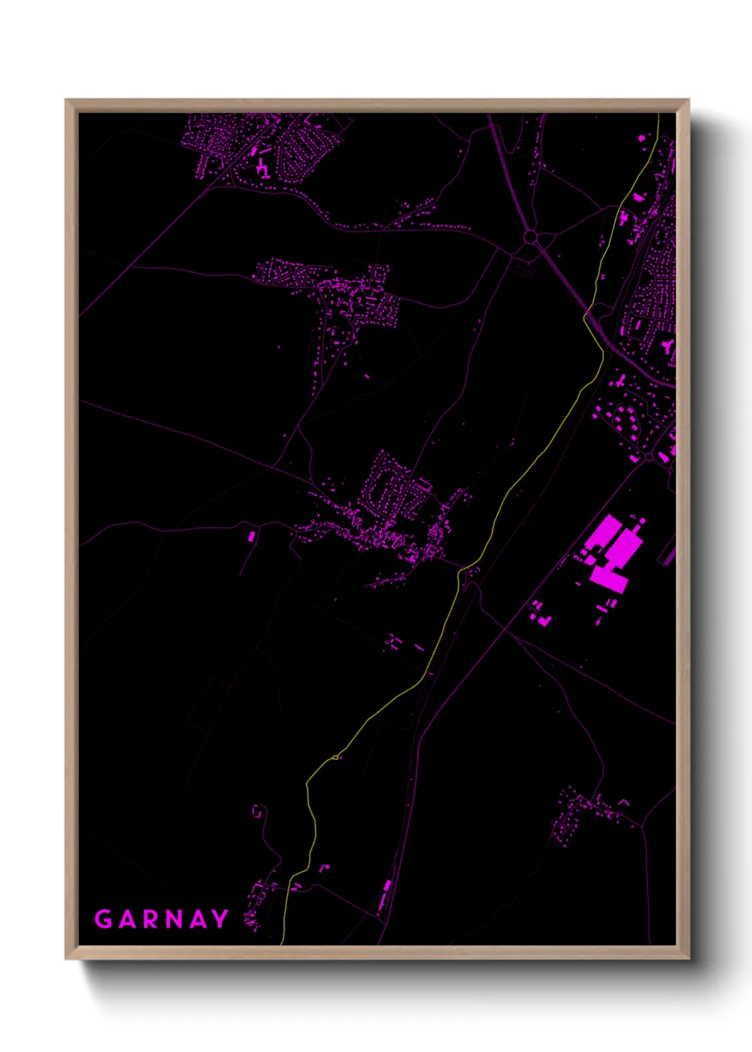 Une affiche de carte sur Garnay