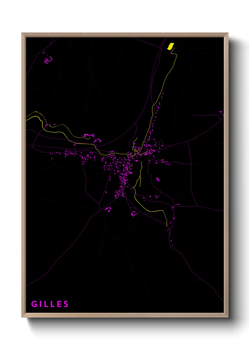 Une affiche de carte sur Gilles