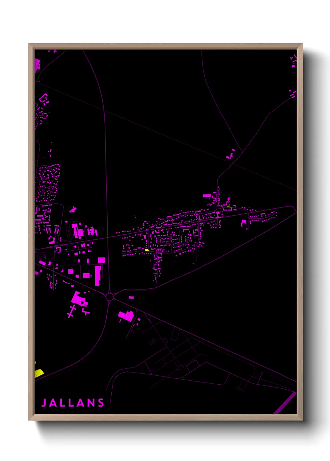 Une affiche de carte sur Jallans