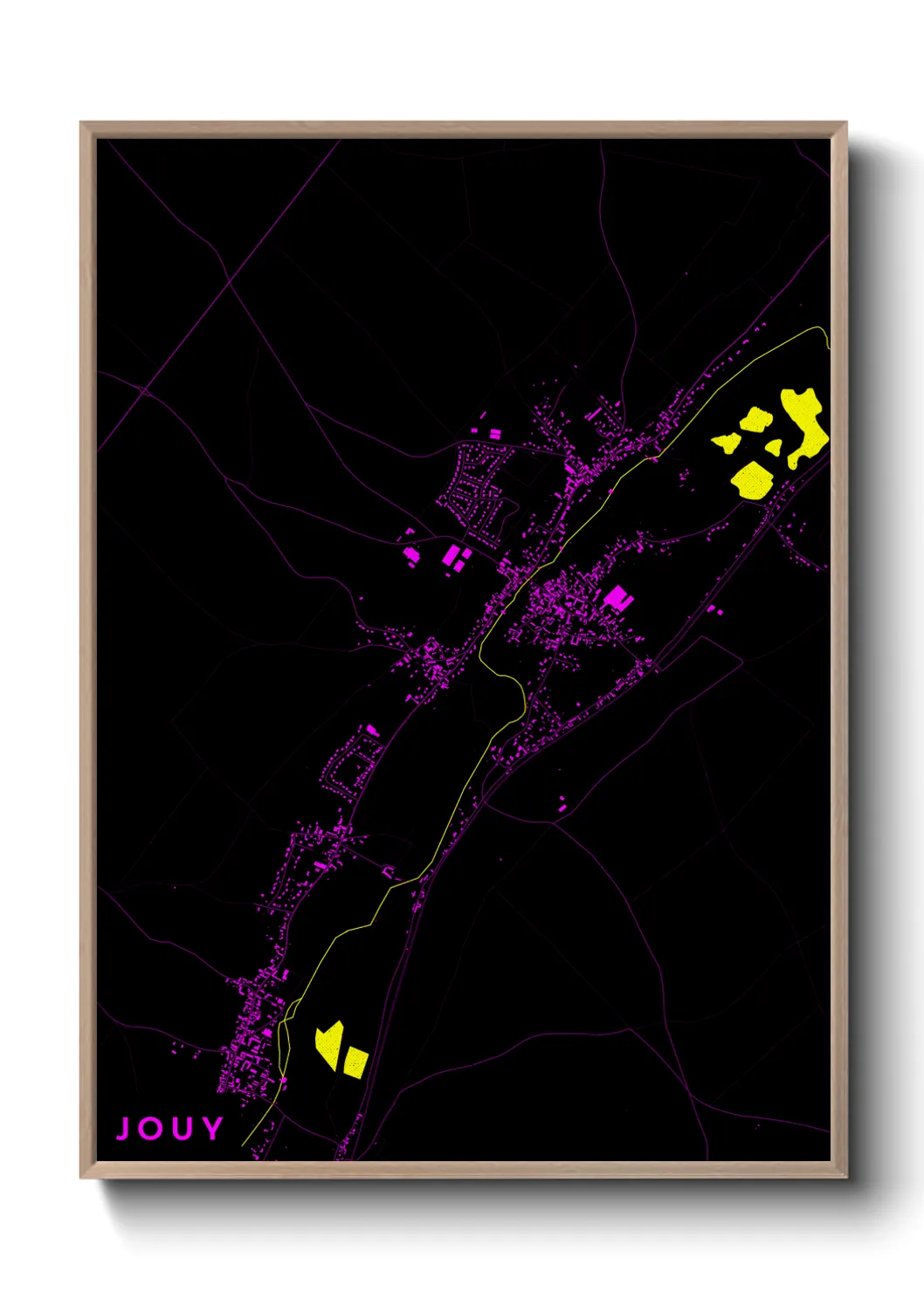 Une affiche de carte sur Jouy