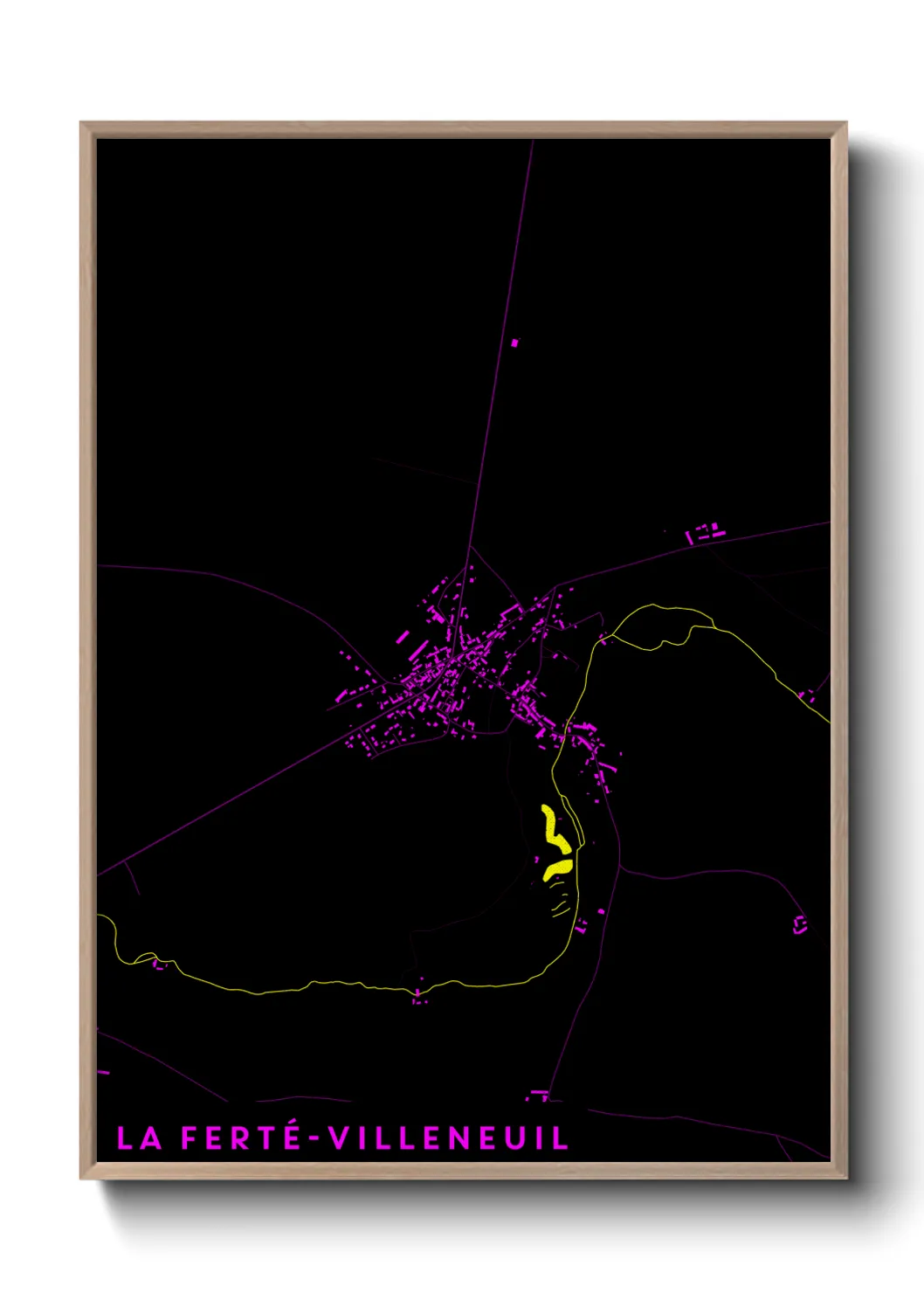 Une affiche de carte sur La Ferté-Villeneuil
