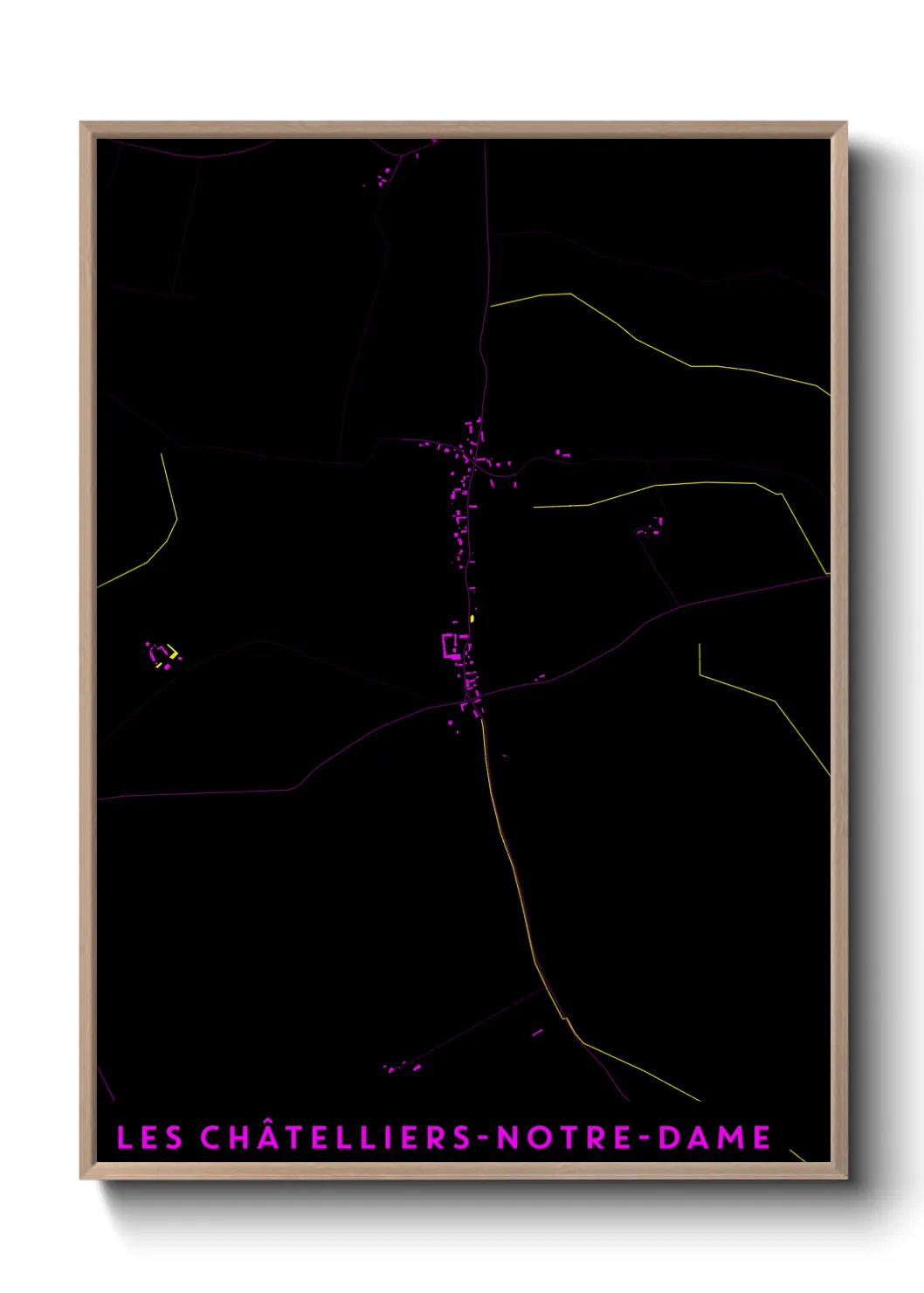 Un poster carteLes Châtelliers-Notre-Dame