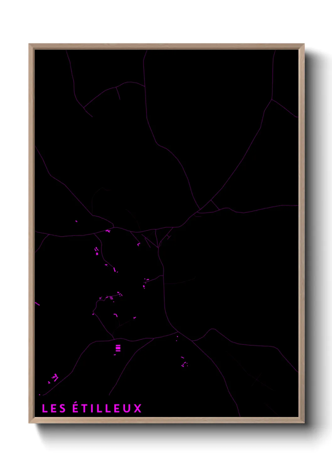 Une affiche de carte sur Les Étilleux