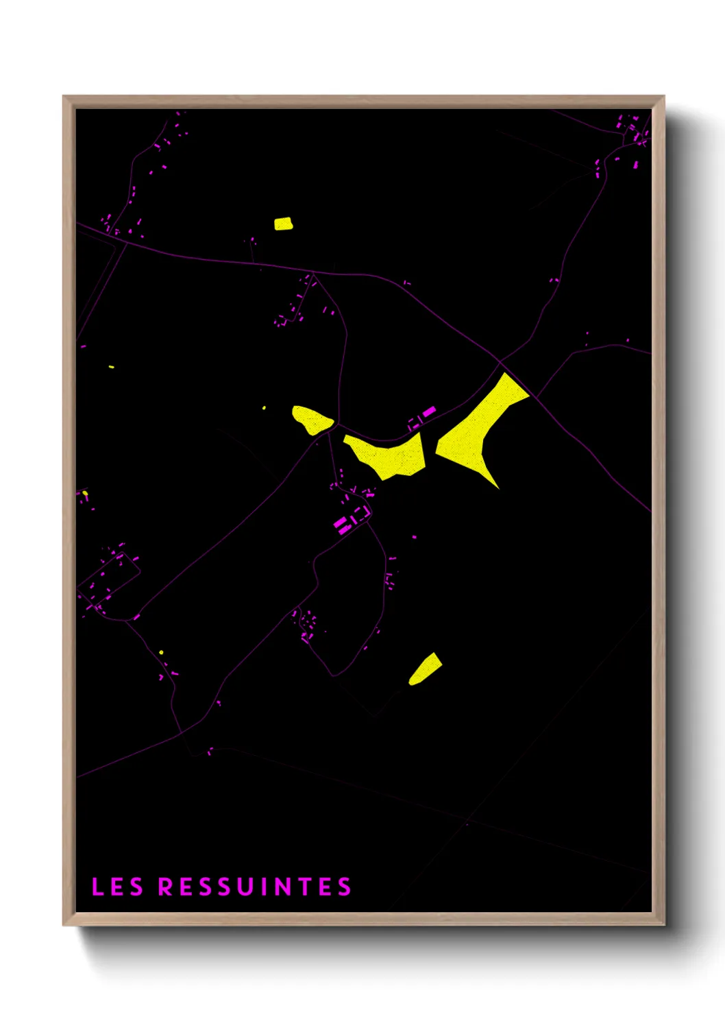 Une affiche de carte sur Les Ressuintes