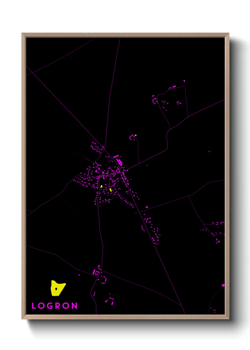 Une affiche de carte sur Logron