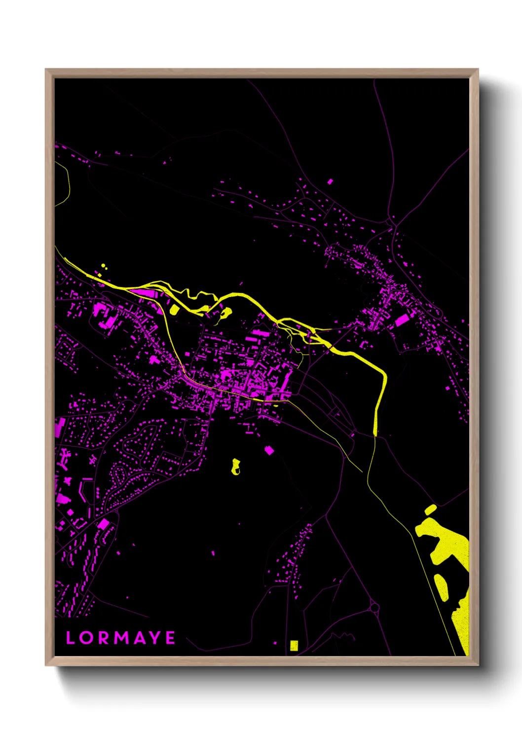 Une affiche de carte sur Lormaye