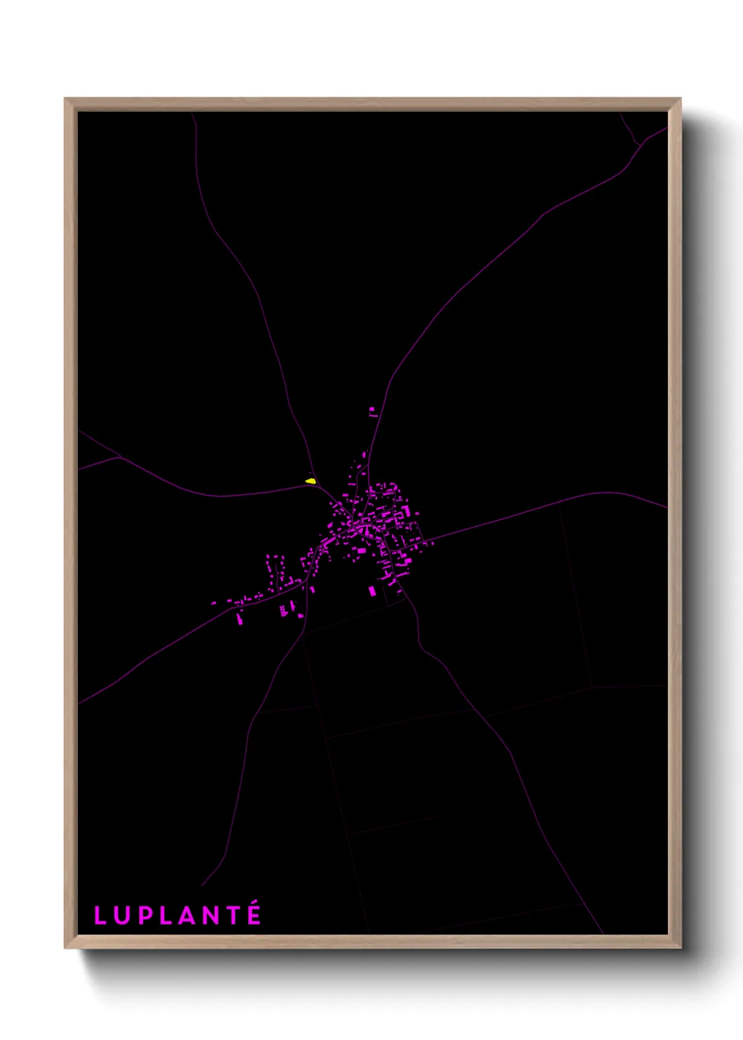 Une affiche de carte sur Luplanté