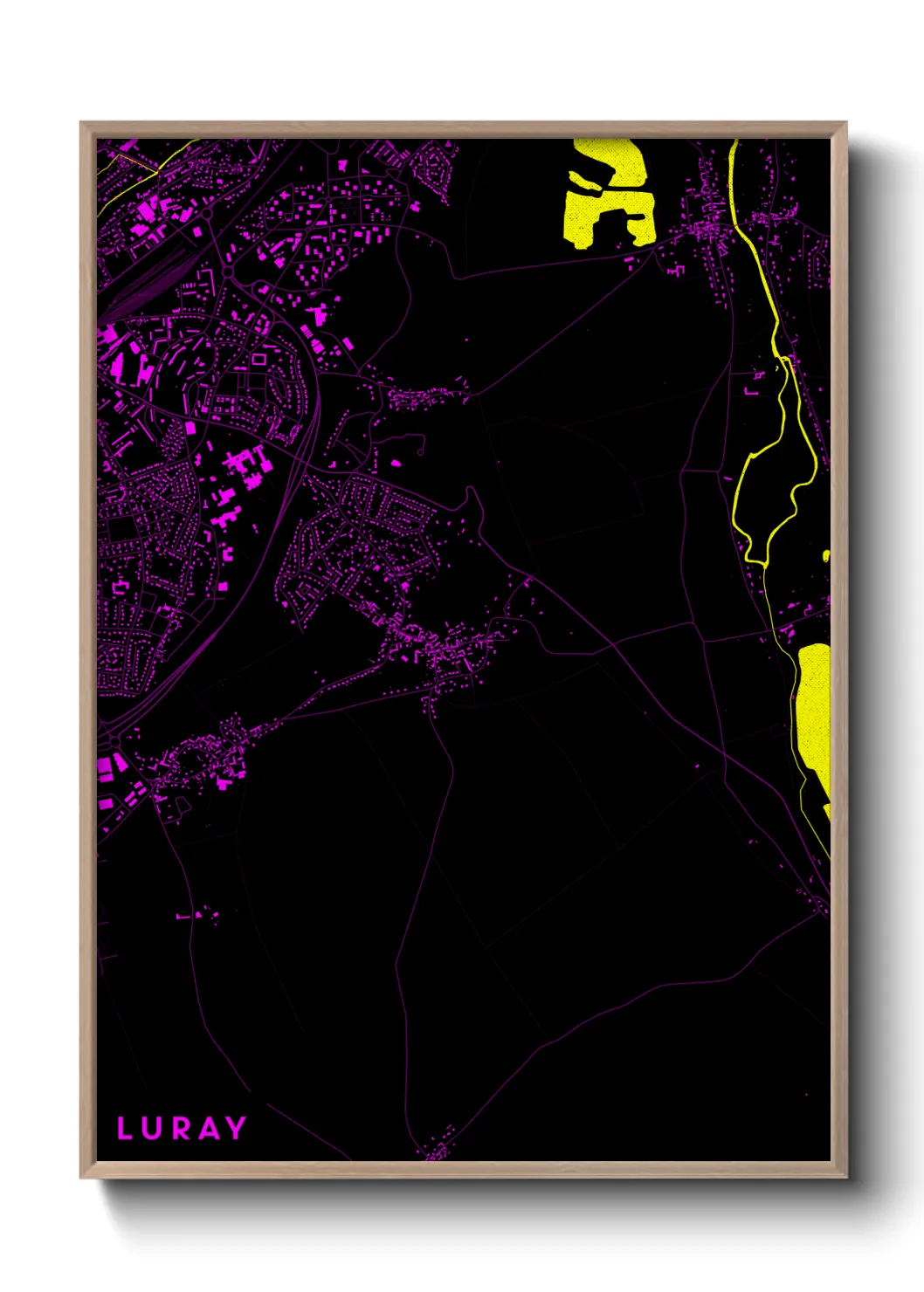 Une affiche de carte sur Luray