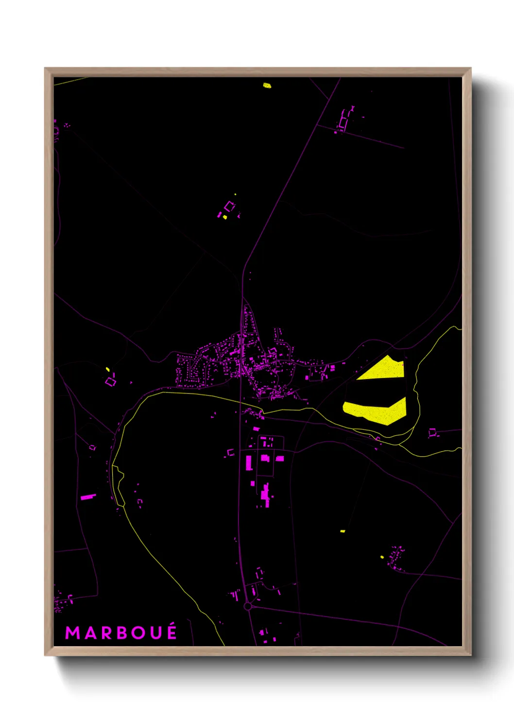 Une affiche de carte sur Marboué