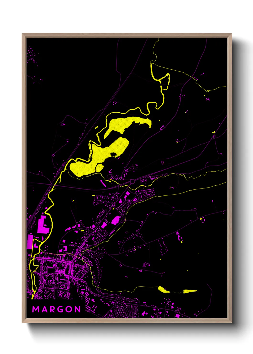 Une affiche de carte sur Margon