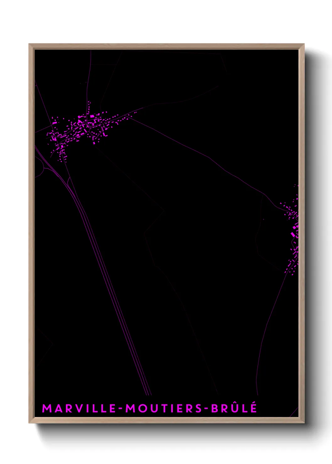 Un poster carteMarville-Moutiers-Brûlé