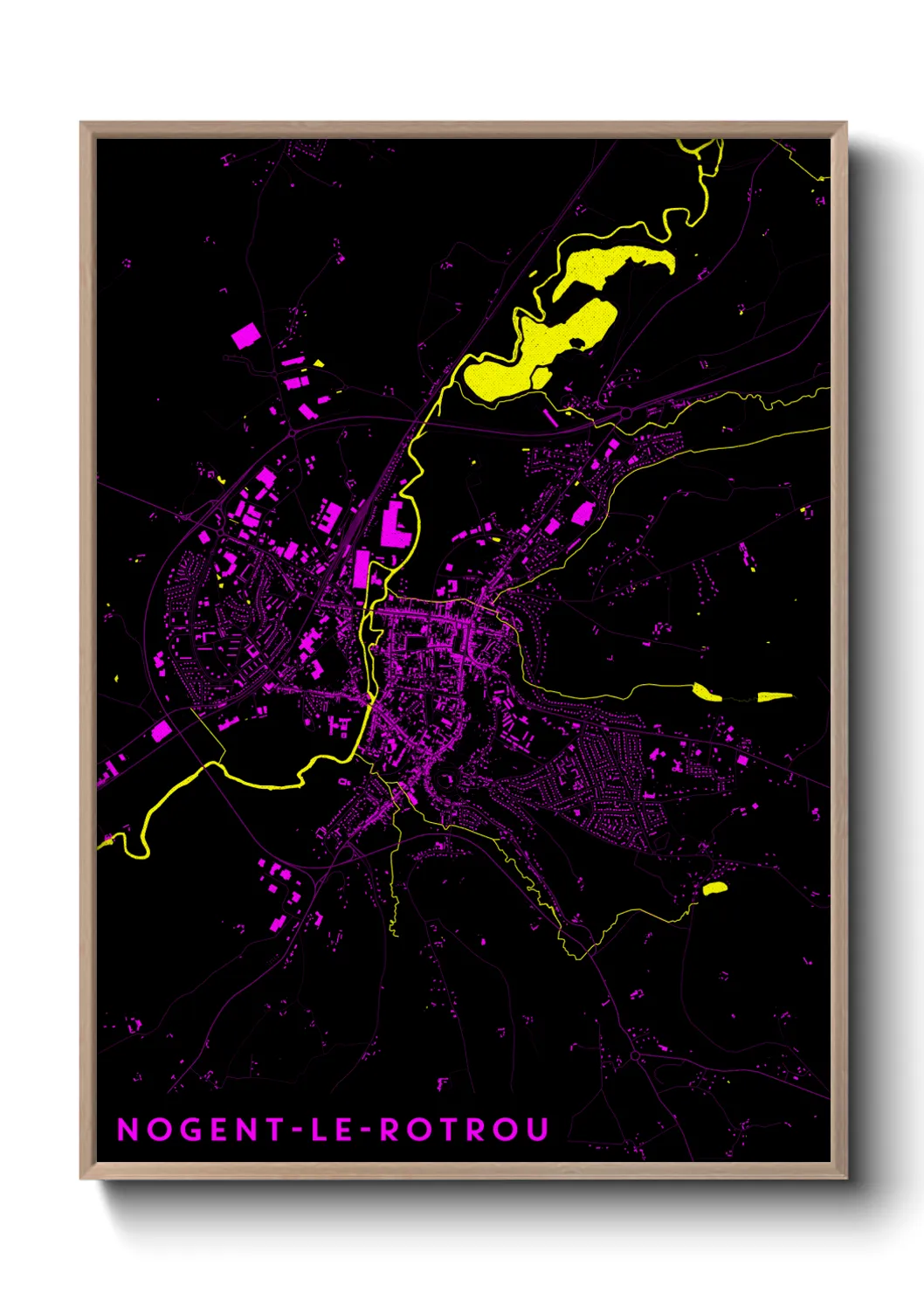Une affiche de carte sur Nogent-le-Rotrou