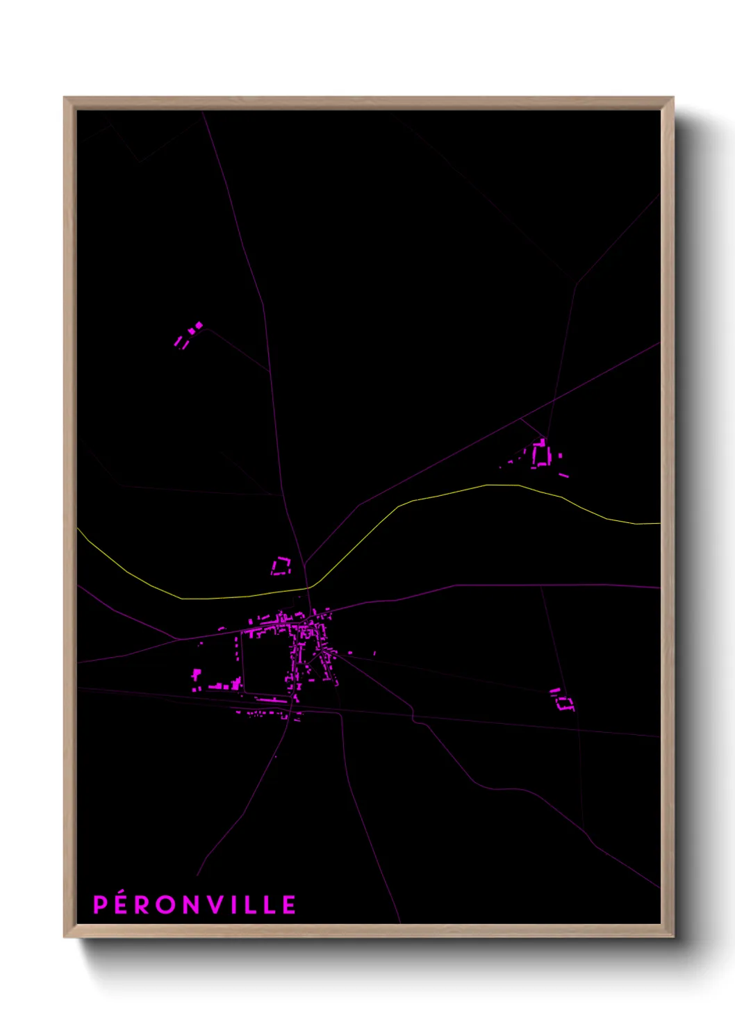 Une affiche de carte sur Péronville