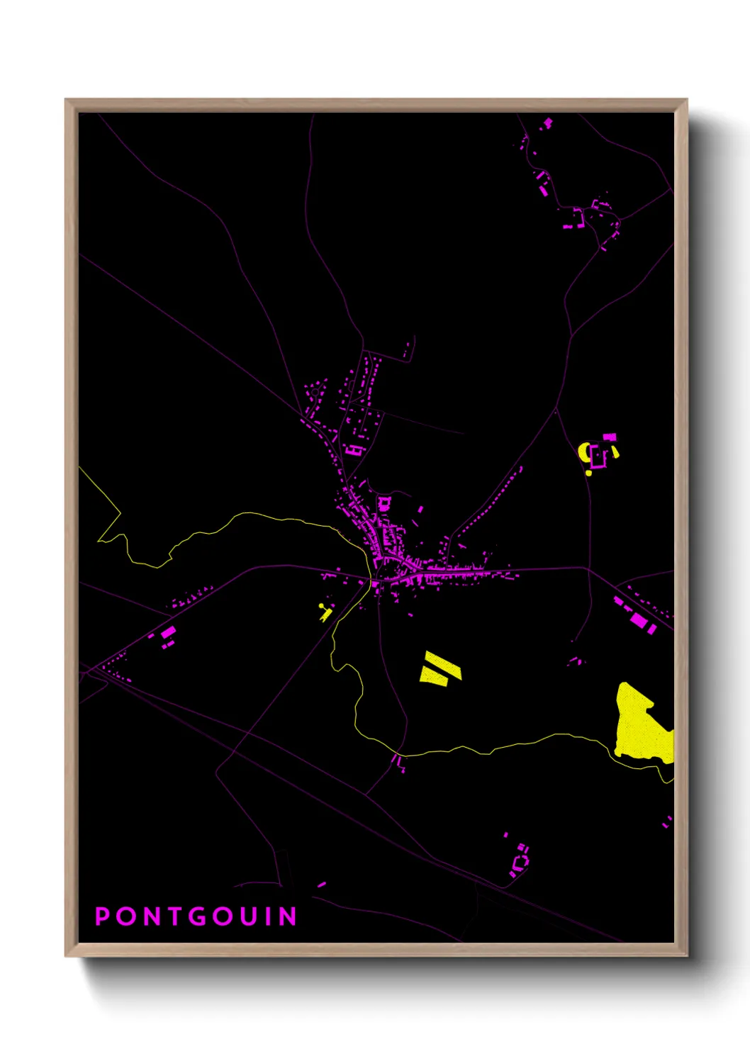 Une affiche de carte sur Pontgouin