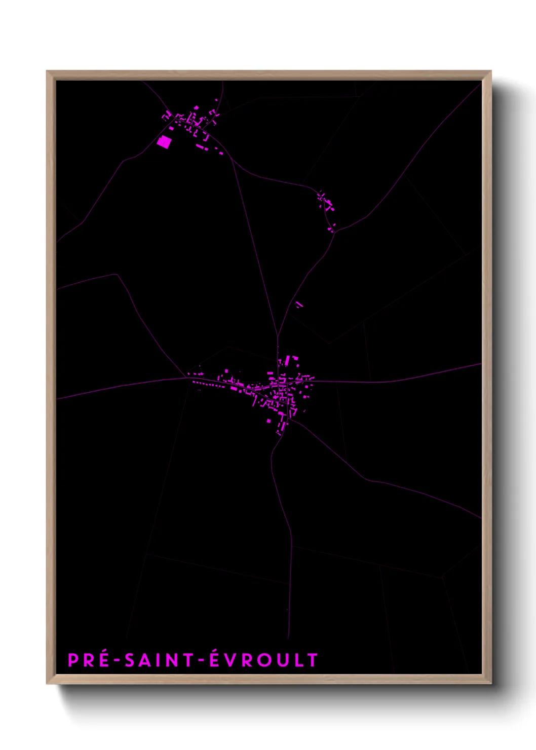 Une affiche de carte sur Pré-Saint-Évroult