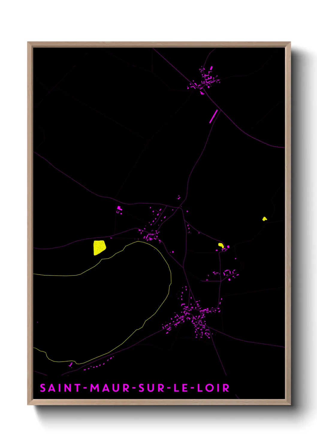 Une affiche de carte sur Saint-Maur-sur-le-Loir