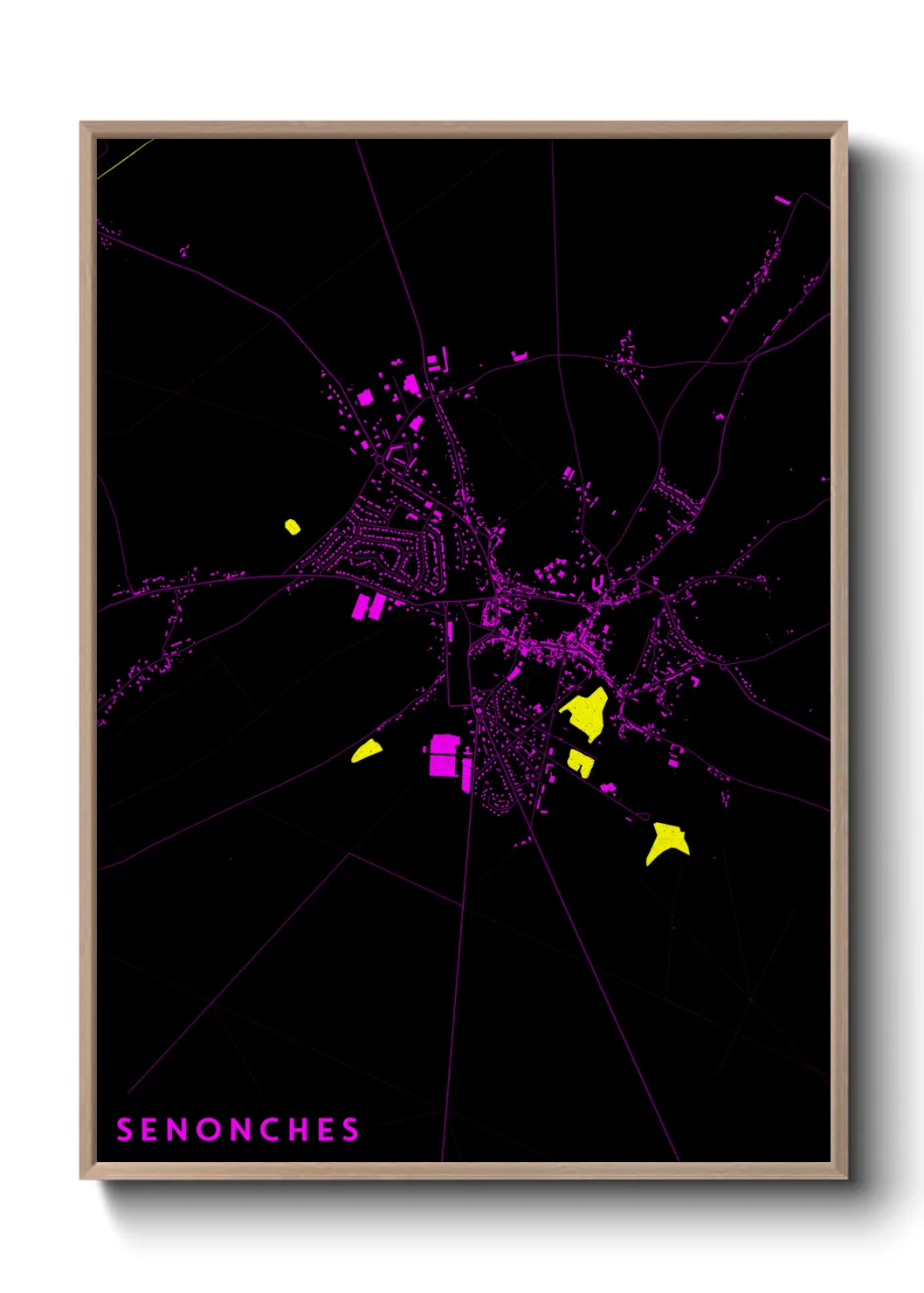 Une affiche de carte sur Senonches