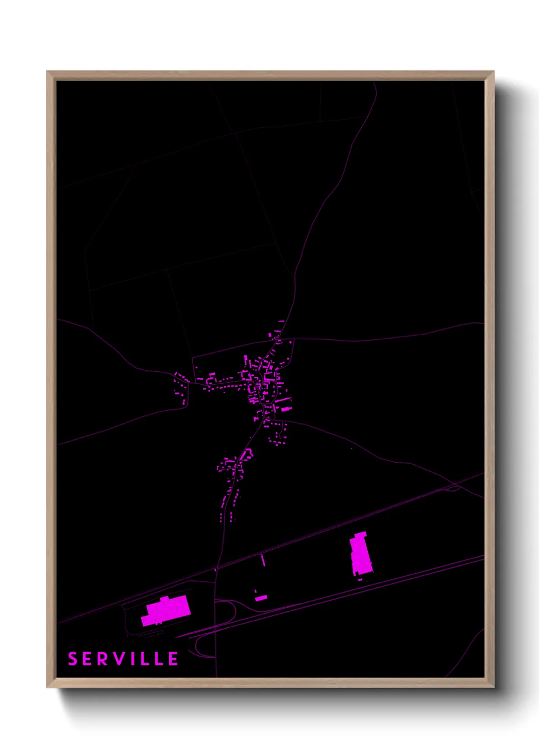 Une affiche de carte sur Serville