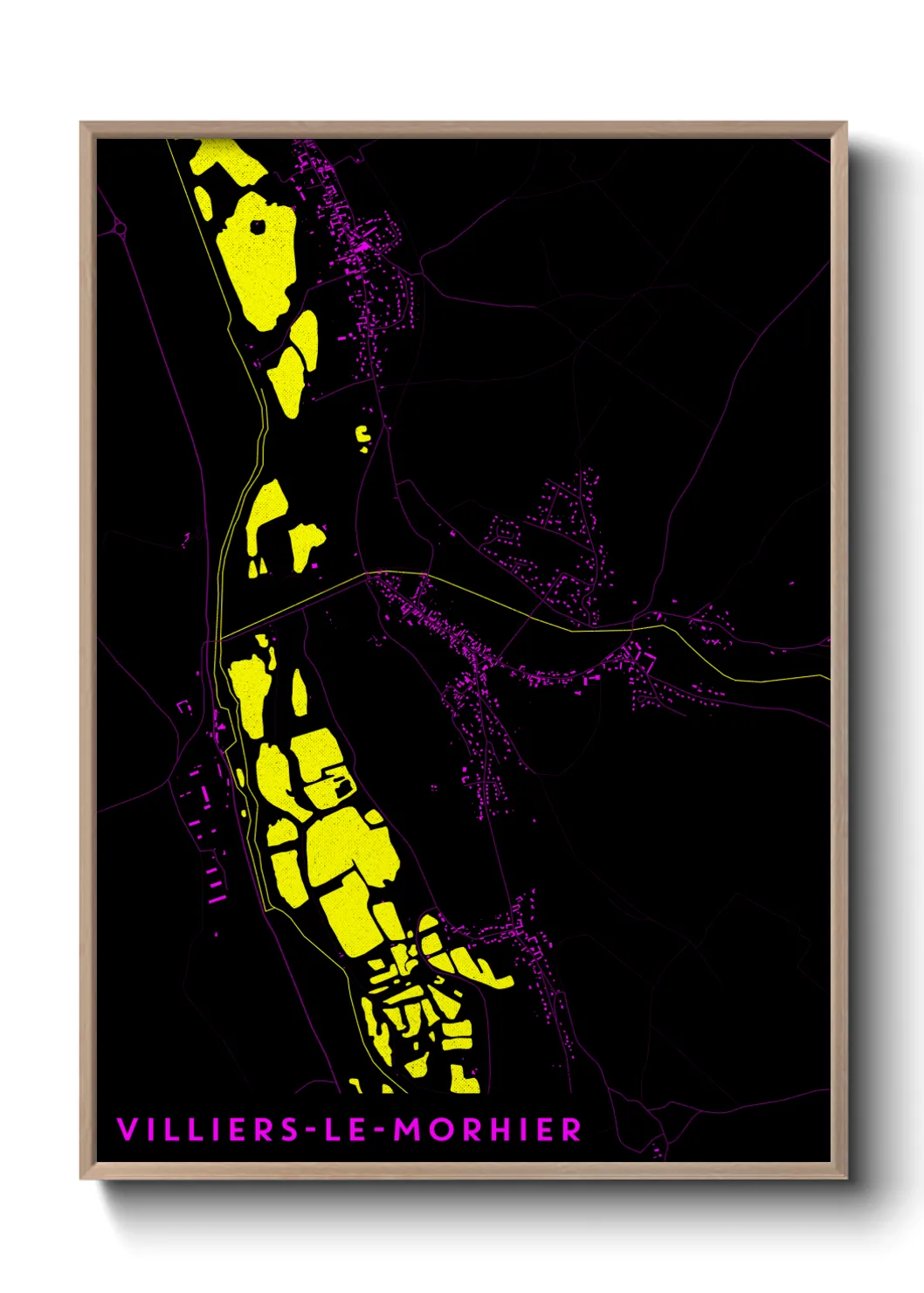 Une affiche de carte sur Villiers-le-Morhier
