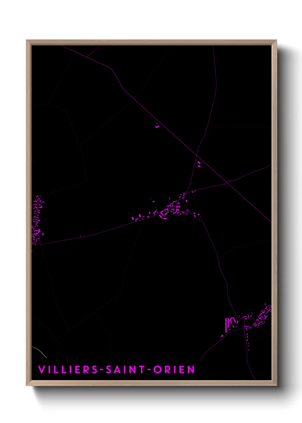 Une affiche de carte sur Villiers-Saint-Orien