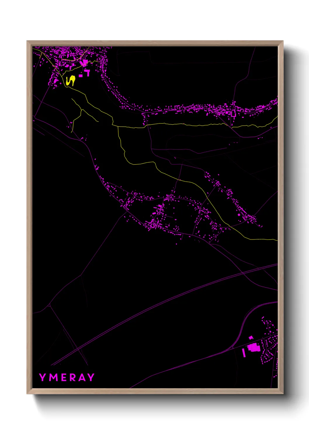 Une affiche de carte sur Ymeray