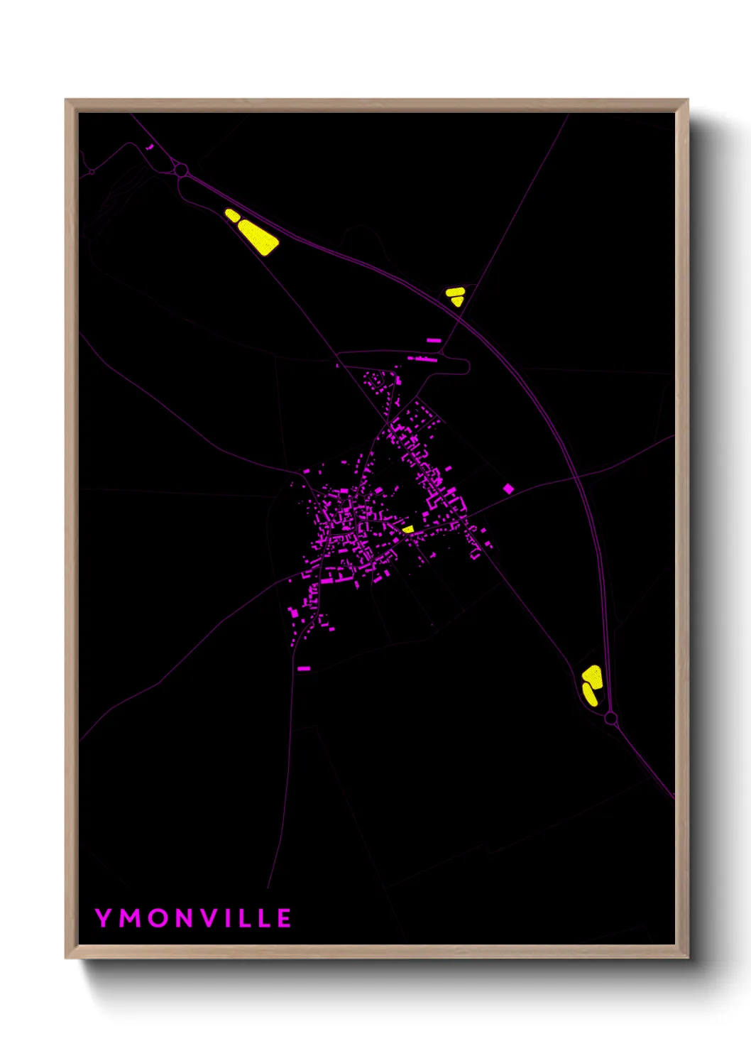 Une affiche de carte sur Ymonville
