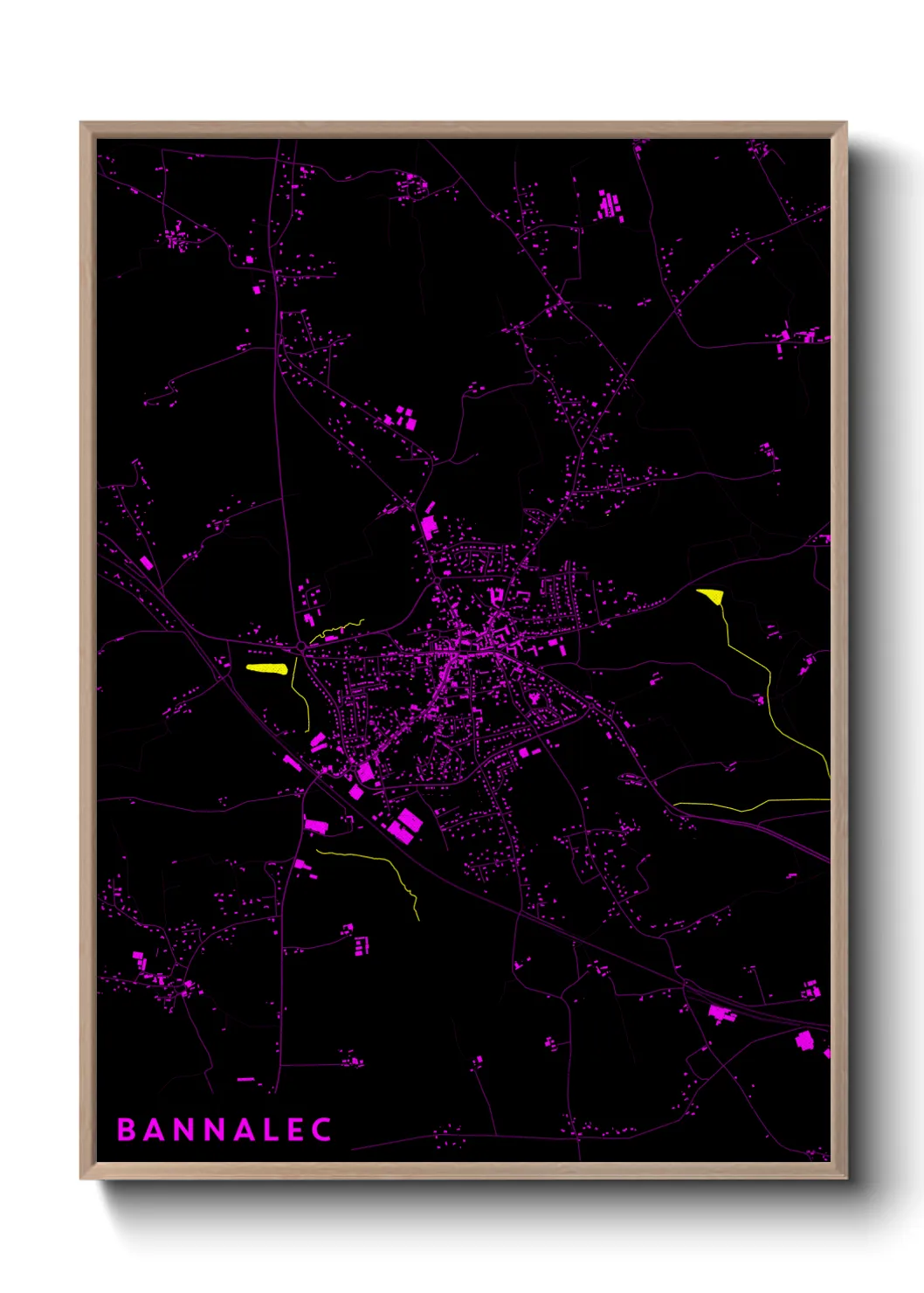 Une affiche de carte sur Bannalec