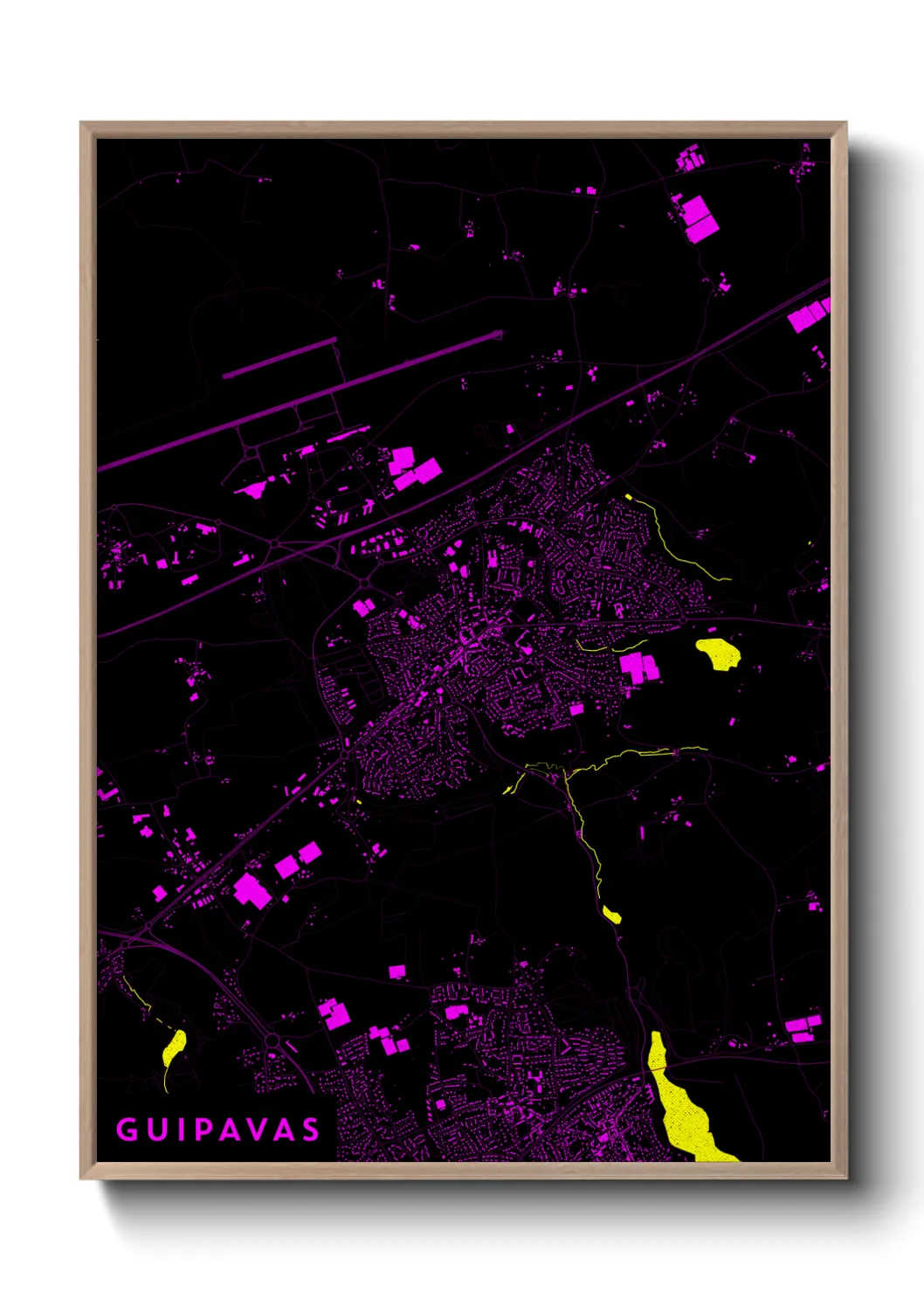 Une affiche de carte sur Guipavas