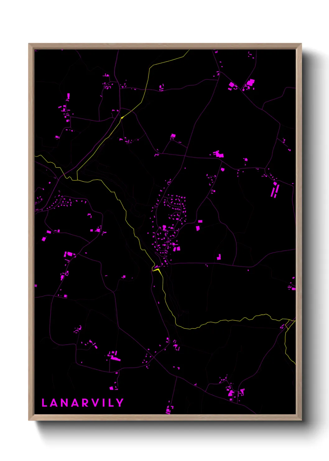 Une affiche de carte sur Lanarvily