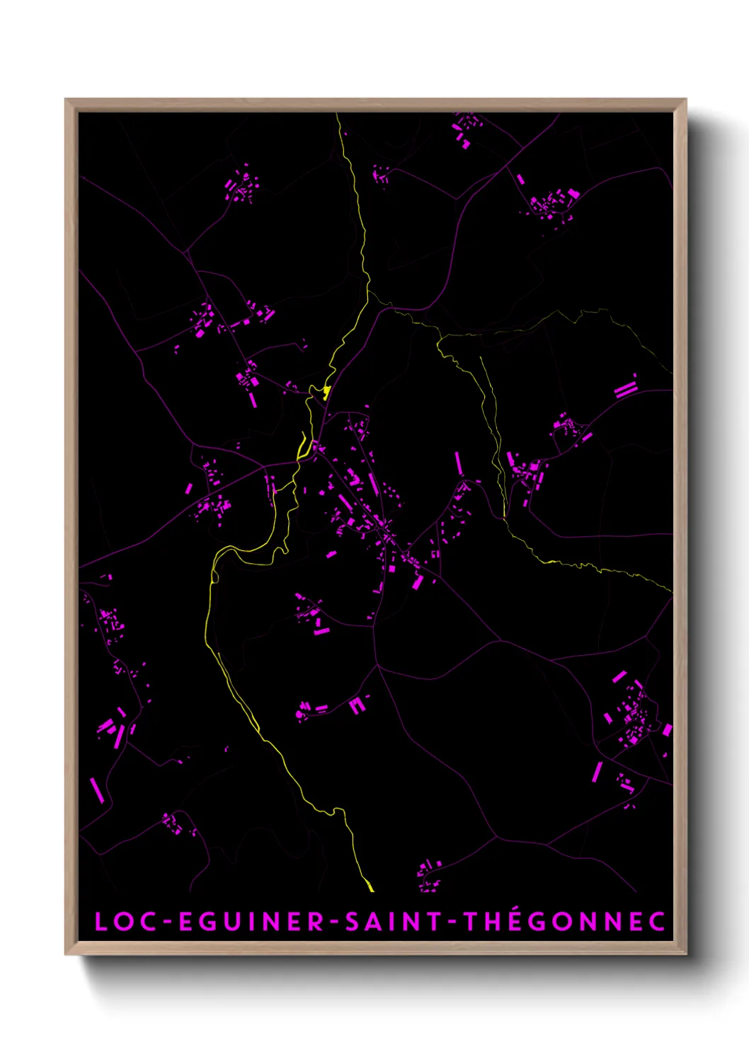 Une affiche de carte sur Loc-Eguiner-Saint-Thégonnec