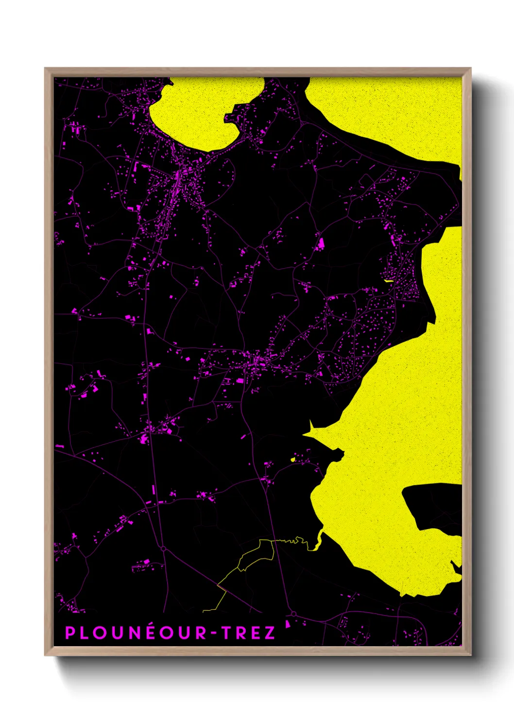 Une affiche de carte sur Plounéour-Trez
