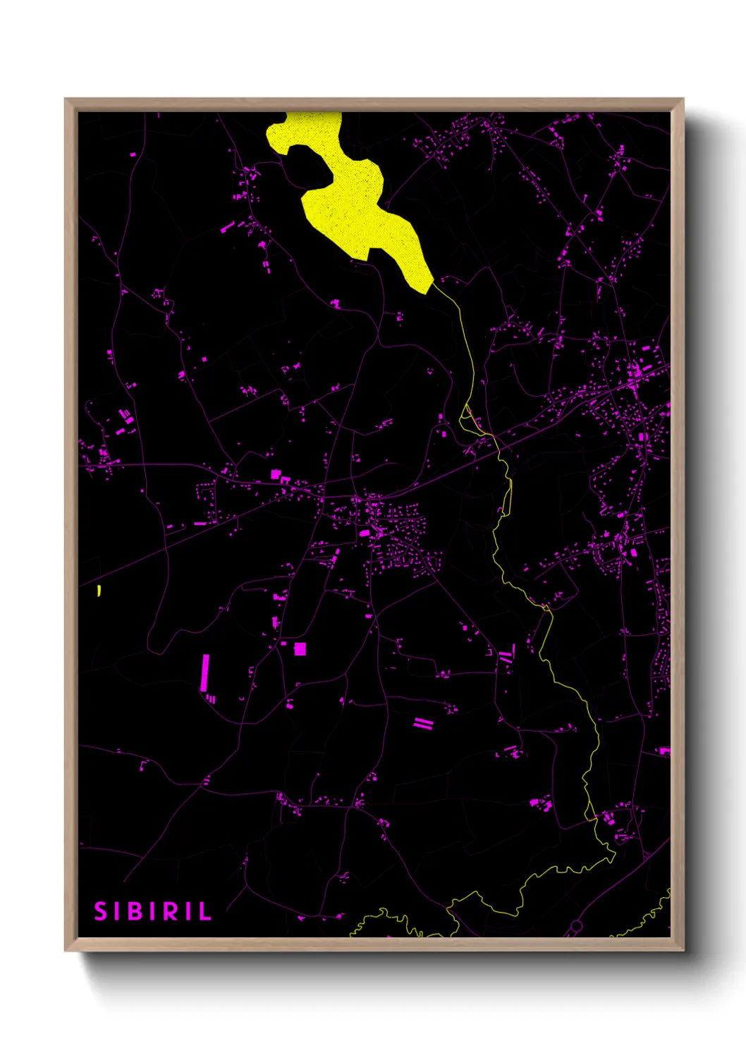 Une affiche de carte sur Sibiril