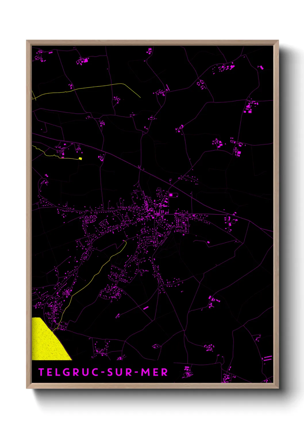 Une affiche de carte sur Telgruc-sur-Mer