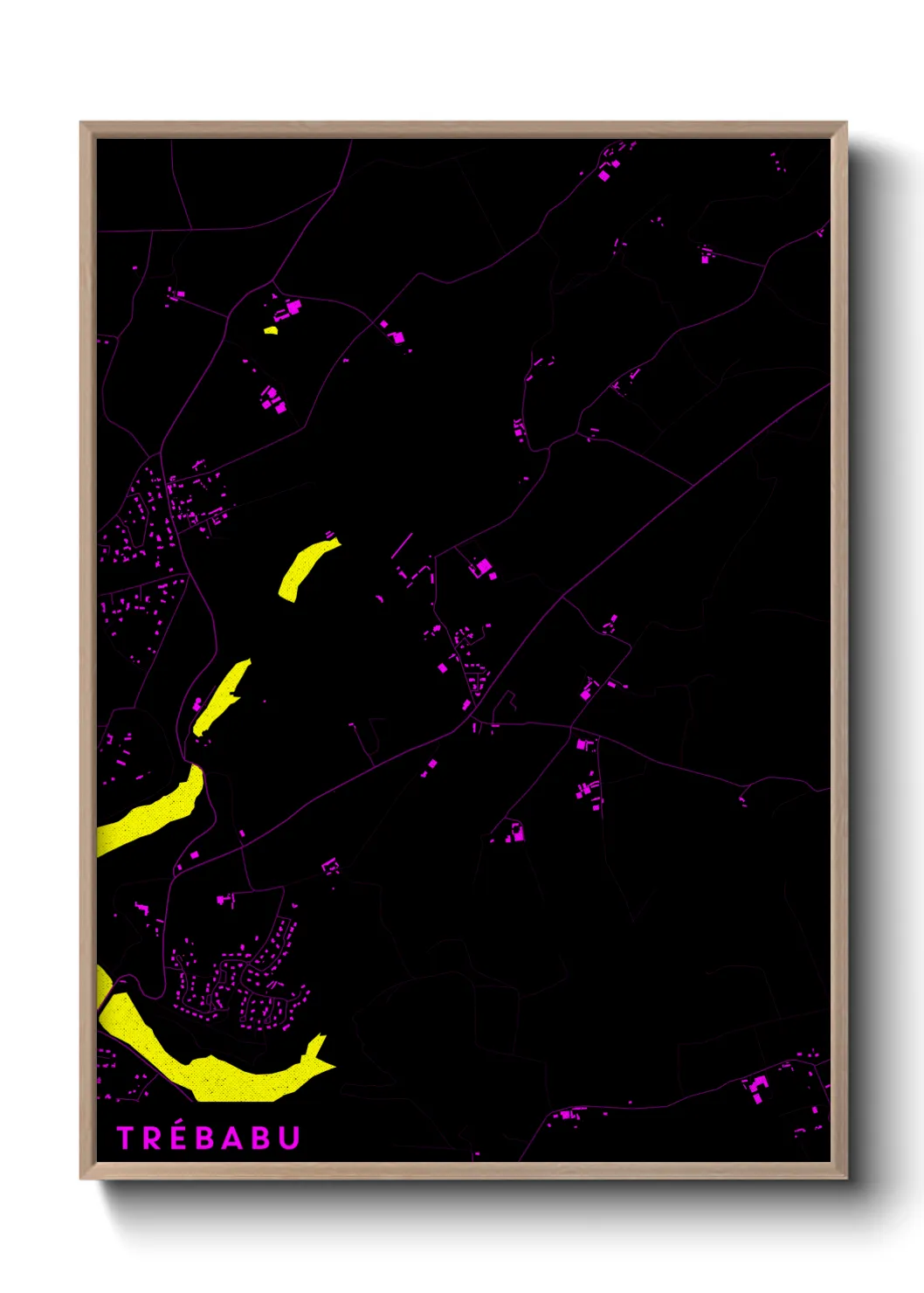 Une affiche de carte sur Trébabu