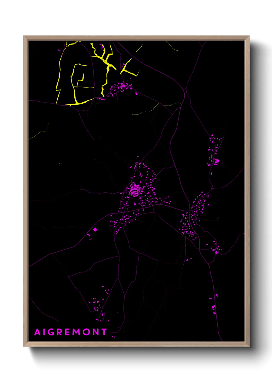 Une affiche de carte sur Aigremont
