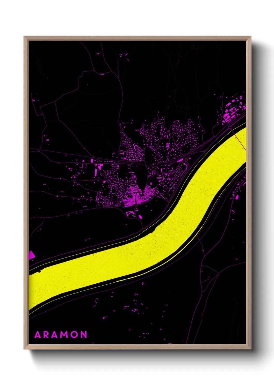 Une affiche de carte sur Aramon
